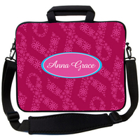 Breast Cancer Floral Ribbon Laptop Bag