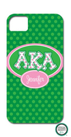 Alpha Kappa Alpha Letters on Dots iPhone Hard Case