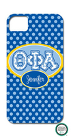Theta Phi Alpha Letters on Dots iPhone Hard Case