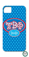 Pi Beta Phi Letters on Dots iPhone Hard Case