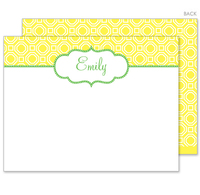 Yellow Geometric Flat Note Cards