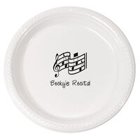 Personalized Music Notes Plastic Plates