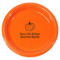 Personalized Pumpkin Time Plastic Plates