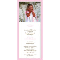 Pink Princess Tiny Beads Photo Invitations