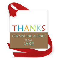 Thank You Gift Tags with Attached Ribbon