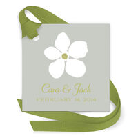 Olive Petals Gift Tags with Attached Ribbon