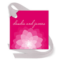 Pink Kaleidoscope Gift Tags with Attached Ribbon