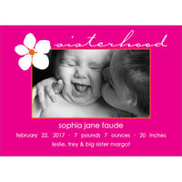 Sisterhood Baby Photo Announcements