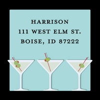 Holiday Drinks Square Address Labels