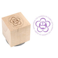 Daisy Initial Address Wood Block Rubber Stamp