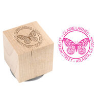 Did You See That Monarch Wood Block Rubber Stamp