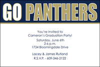 University of Pittsburgh Go Panthers Invitations