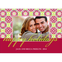 Tin Roof Pattern Holiday Photo Cards