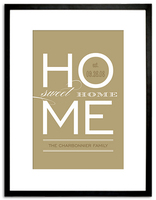 Home Sweet Home Taupe Personalized Print