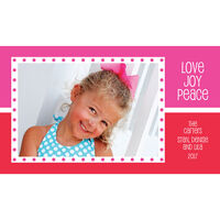 Hot Pink Dots Photo Cards