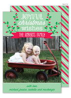 Joyful Christmas Wishes Photo Holiday Cards