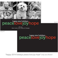 Peace Love Joy Hope 5-Photo Holiday Cards