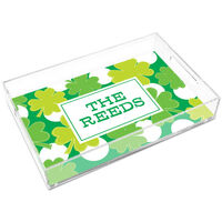 Big Clovers Large Lucite Tray