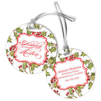 Holly Berry Luggage Tags