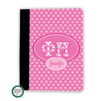 Phi Mu Letters on Dots iPad Cover