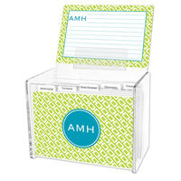 Lime Chain Link Recipe Box and Recipe Cards