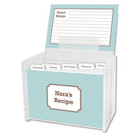 Slate Basketweave Recipe Box and Recipe Cards