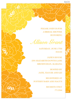 Tangerine and Sunset Floral Invitations
