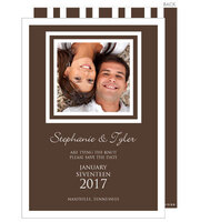 Fresh Brown Photo Save the Date Announcements