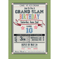 Vintage Boy Grand Slam Invitations