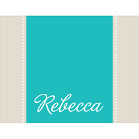 Turquoise and Bisque Foldover Note Cards