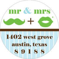 Mr. and Mrs. Round Address Labels