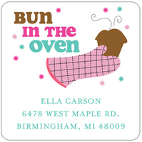 Bun in the Oven Address Label