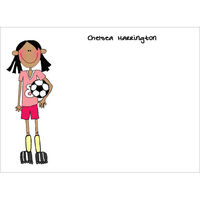 The Soccer Girl Flat Note Cards