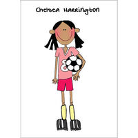 Soccer Girl Foldover Note Cards