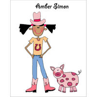The Barnyard Girl Foldover Note Cards