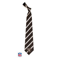 Oakland Raiders Striped Woven Necktie
