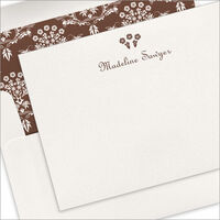 Three Flowers Letterpress Flat Note Cards