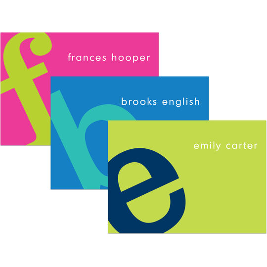 Personalized Letter Perfect Flat Enclosure Cards in Your Color Choice