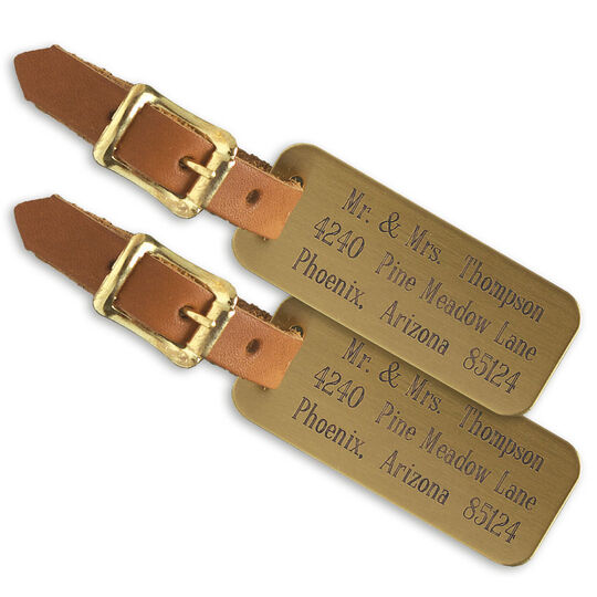 Personalized Brass Luggage Tags