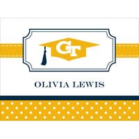 Georgia Tech Dotted Border Foldover Note Cards