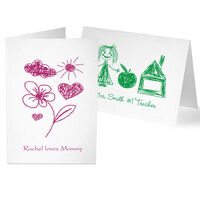 Custom Foldover Note Cards with Your 1-Color Artwork