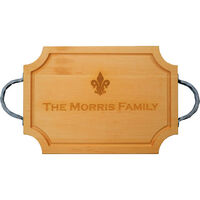 Maple 20 inch Scalloped Personalized Cutting Board