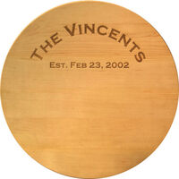Maple 18 inch Round Personalized Lazy Susan