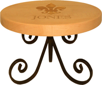Maple 14 inch Round Server with Scroll Base