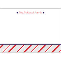 Patriotic Stripe Flat Note Cards