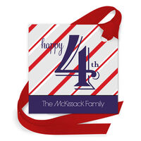 4th of July Gift Tags with Attached Ribbon