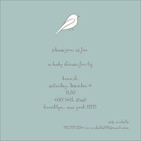 Simple Blue Bird Invitations