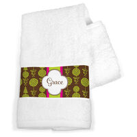 Brown Topiary Hand Towels