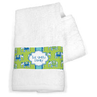 Lime Elephant Hand Towels