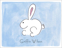 Blue Bunny Foldover Note Cards